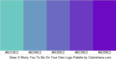 Does It Worry You To Be On Your Own Logo Colors Logo