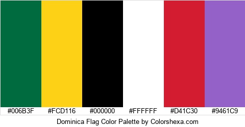 Dominica Flag Color Colors Logo