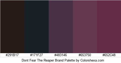 Dont Fear The Reaper Brand Colors Logo