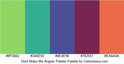 Dont Make Me Angrier Palette Colors Logo