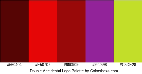 Double Accidental Logo Colors Logo