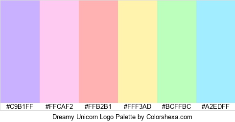 Dreamy Unicorn Logo Colors Logo