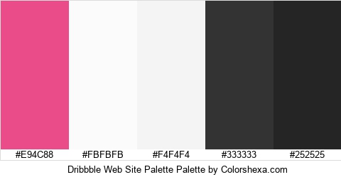 Dribbble Web Site Palette Colors Logo