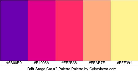 Drift Stage Car #2 Palette Colors Logo