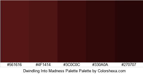Dwindling Into Madness Palette Colors Logo