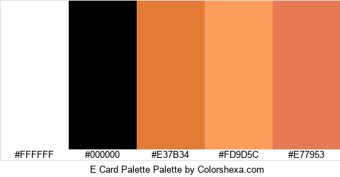 E Card Palette Colors Logo