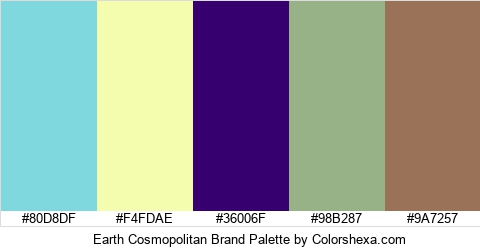 Earth Cosmopolitan Brand Colors Logo