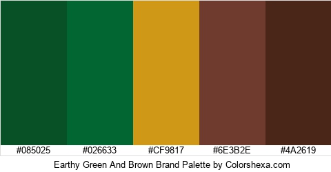 Earthy Green And Brown Brand Colors Logo