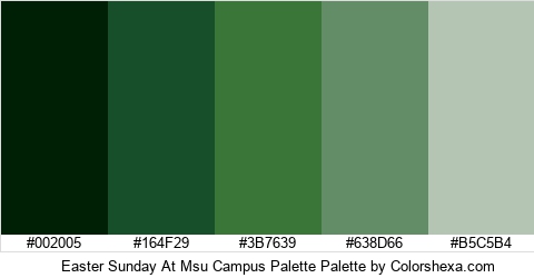 Easter Sunday At Msu Campus Palette Colors Logo