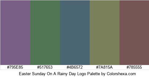 Easter Sunday On A Rainy Day Logo Colors Logo