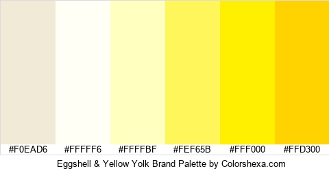 Eggshell & Yellow Yolk Brand Colors Logo