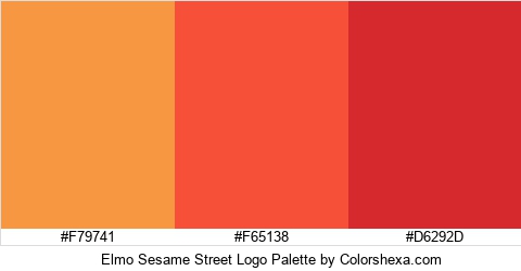 Elmo Sesame Street Logo Colors Logo