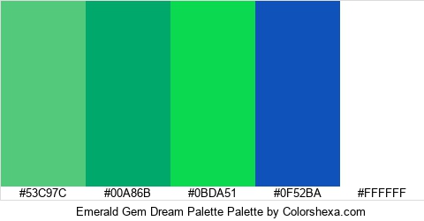 Emerald Gem Dream Palette Colors Logo