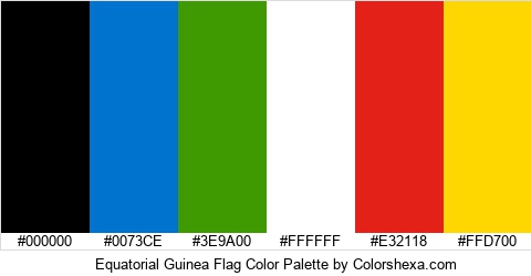 Equatorial Guinea Flag Color Colors Logo