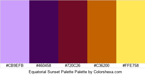 Equatorial Sunset Palette Colors Logo