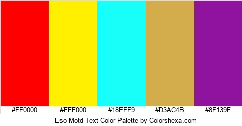 Eso Motd Text Color Colors Logo