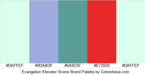 Evangelion Elevator Scene Brand Colors Logo