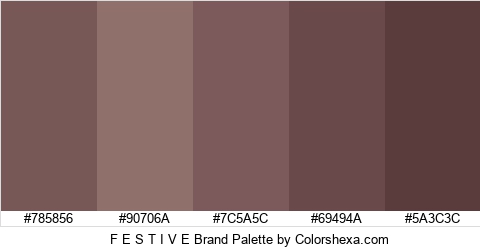 F E S T I V E Brand Colors Logo