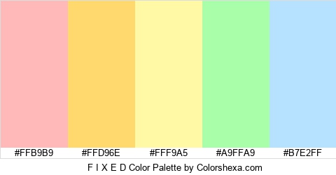 F I X E D Color Colors Logo