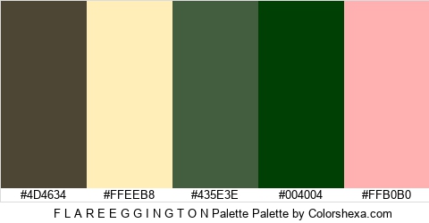 F L A R E E G G I N G T O N Palette Colors Logo
