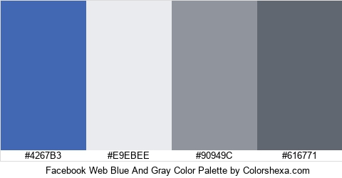 Facebook Web Blue And Gray Color Colors Logo