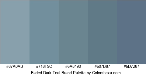 Faded Dark Teal Brand Colors Logo