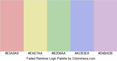 Faded Rainbow Logo Colors Logo