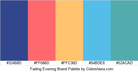 Fading Evening Brand Colors Logo