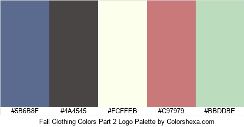 Fall Clothing Colors Part 2 Logo Colors Logo
