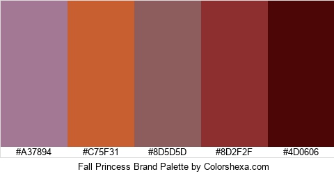 Fall Princess Brand Colors Logo