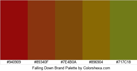 Falling Down Brand Colors Logo