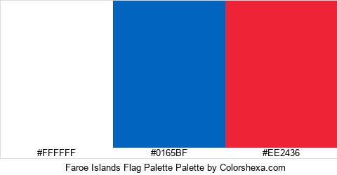 Faroe Islands Flag Palette Colors Logo