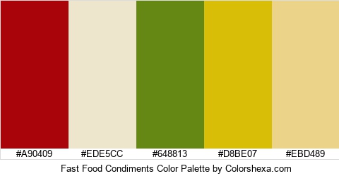 Fast Food Condiments Color Colors Logo