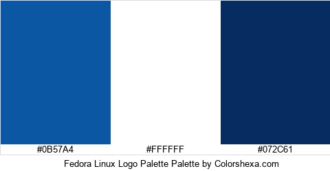 Fedora Linux Logo Palette Colors Logo