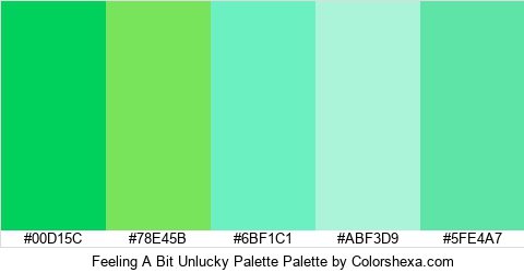 Feeling A Bit Unlucky Palette Colors Logo