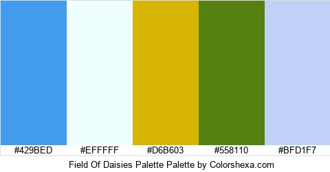 Field Of Daisies Palette Colors Logo