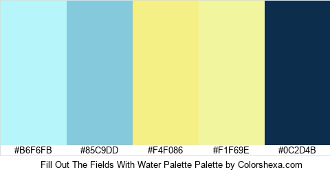 Fill Out The Fields With Water Palette Colors Logo