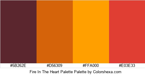 Fire In The Heart Palette Colors Logo