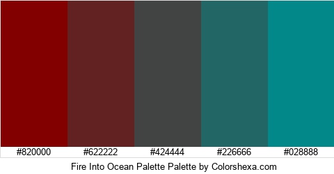 Fire Into Ocean Palette Colors Logo