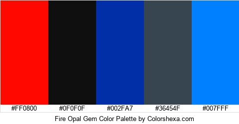Fire Opal Gem Color Colors Logo