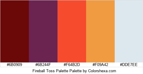 Fireball Toss Palette Colors Logo