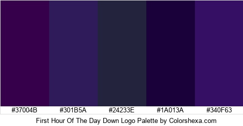 First Hour Of The Day Down Logo Colors Logo
