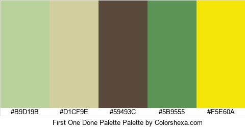 First One Done Palette Colors Logo