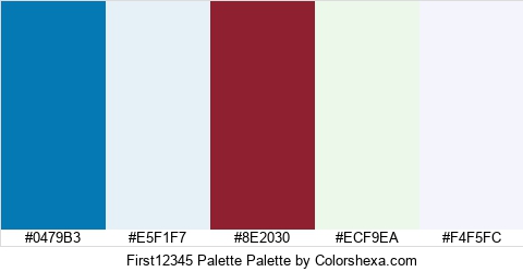 First12345 Palette Colors Logo