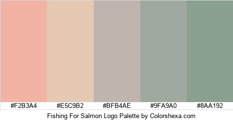 Fishing For Salmon Logo Colors Logo