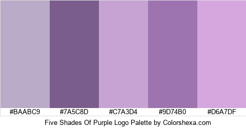 Five Shades Of Purple Logo Colors Logo