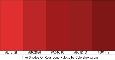 Five Shades Of Reds Logo Colors Logo
