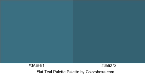 Flat Teal Palette Colors Logo