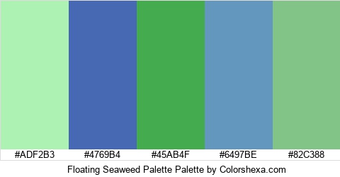 Floating Seaweed Palette Colors Logo