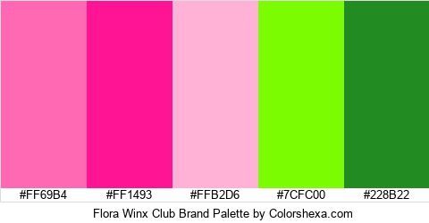 Flora Winx Club Brand Colors Logo